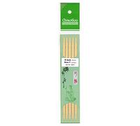 ChiaoGoo Bambus Strumpfstricknadeln Set 13 cm Länge 8,00 mm Nadelstärke Natur