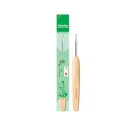 ChiaoGoo Häkelnadel mit Metallkopf und Holzgriff, 1,00 mm, 14 cm, 1 Stück