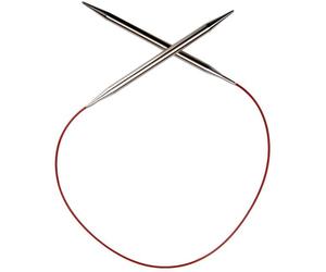 ChiaoGoo Red Lace Circular 24-inch (61cm) Stainless Steel Knitting Needle; Size US 11 (8mm) 7024-11 by ChiaoGoo
