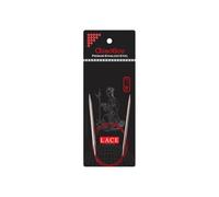 ChiaoGoo Rundstricknadel RED Lace – Edelstahl 40 cm, 4,00 mm, Silber/Rot, 1 Einheit