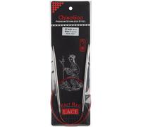 CHIAOGOO Rundstricknadeln aus Edelstahl, 9/5,5 mm, rote Spitze, 81,3 cm