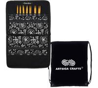 ChiaoGoo Spin Bamboo 5 Zoll kleines 2500-S austauschbares Rundstricknadel-Set, Gr en US 2 3 4 5 6 7 8, mit 3 Kordeln, Verbindern, Maschenmarkier