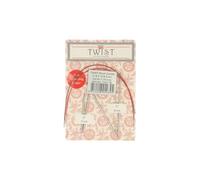 ChiaoGoo Stricknadelspitzen TWIST Lace Short Combo Pack CG7123-00, 5 und 8 cm, 1,75 mm, Silber/Rot