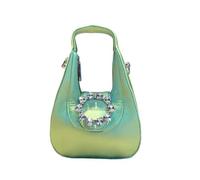 Chiara Ferragni - Chiara Ferragni Golden Eye Star, Abendtasche Satin, Grün