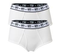 CHIARA FERRAGNI Damen Brief 2er Pack - Slips, Cotton Stretch, Logobund, uni Weiß / M M Weiß