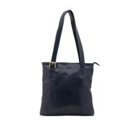 Chiara Ferretti Schultertasche für Damen aus echtem Leder Made in Italy 33 x 35 x 8 cm 5536, blau, Taglia unica