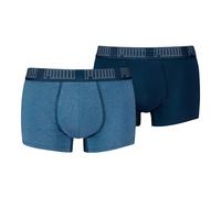 Puma Boxershorts Everyday Trunk Herren 2er-Pack 95% Baumwolle/5% Elasthan L Blau meliert