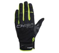 Chiba Kletterhandschuhe Via Ferrata Absolut (Puller-Anziehhilfe, aus Nappa-Leder) schwarz/neongelb - 1 Paar, Größe S