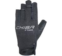 Chiba Kletterhandschuhe Via Ferrata X-Trem (Quickpull-Ausziehhilfe, aus Nappa-Leder) schwarz - 1 Paar, Größe S