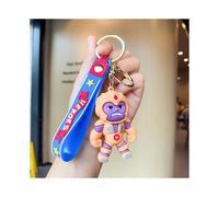 (Chibi Thanos) Einzigartiger schwarzer Schlüsselanhänger aus PVC-Material, perfekt für Geburtstage und