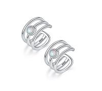 CHIC & ARTSY Ear Cuff Set Damen Ohrmanschette Ohrringe 925 Sterling Silber Earcuffs Set Helix Knorpel Ohrmanschette Ohne Ohrloch Wickelohrring Fakepircings Ohr Cuffs Ohrklemme