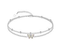 CHIC & ARTSY Womens Fußkettchen 925 Sterling Silber erstellt Opal geschichtet Fußkettchen Armband zierlich Perlen Kette Fußkettchen