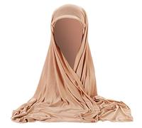 Chic Hijab Für Damen Türkisch Kopftuch Muslim Damen Visor Bandana mit Schirm Haarband Baumwolle Beanie Frauen Konfektionskleidung Schal Kleider, Muslim Weicher Jersey Kopftücher, Burka