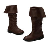 Chic Medival Renaissance Piraten Boot Männer Western Boot Ritter Boot Cosplay Boot(42, Brown)