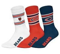 NFL Unisex Socken, 3er Pack - NFL Teams, 3Pack Crew Socks, Football, Logo, Baumwollmischung Chicago Bears 2 43-46