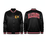 Chicago Blackhawks New Era USA EDITION Stitched Satin NHL Jacke Schwarz - 3XL