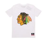 Chicago Blackhawks NHL Mitchell & Ness Team Logo T-Shirt Weiß XL Teamfarben