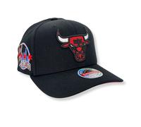Mitchell & Ness NBA Custom Patch Classic Red Snapback Cap Chicago Bulls Black