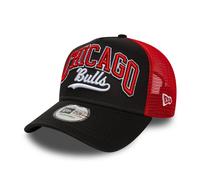 Chicago Bulls New Era NBA Script 9FORTY E-Frame Trucker Cap Schwarz - ONE SIZE