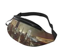 Chicago City Bauchtasche für Herren und Damen, wasserdichte Sport-Hüfttasche, modische Gürteltasche, Umhängetasche, Hüfttasche mit verstellbarem Riemen, große Schultertasche, Geldbörse für Reisen