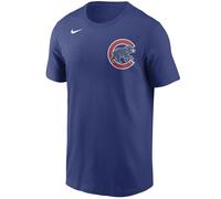Chicago Cubs MLB Nike Wordmark T-Shirt Blau S Blau