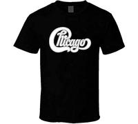 Chicago The Band Legend Mens Shirt Black White Tshirten'S Tee Shirt Black XL