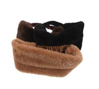 CHICAMPERA Breite Kunstfell Stirnbänder mit Ohrenschutz und Stirnwärmer 3 Stück für Damen aus Weichem Stoff für Winter Sport und Festliche Anlässe