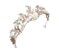 CHICAMPERA Goldene Kristall Diamant Krone Stirnband aus Legierung mit Handgefertigten Strasssteinen Eleganter Haarschmuck für Brautfrisur und Festliche Anlässe Wie Thanksgiving