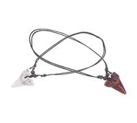 CHICAMPERA Haifischzahn Halsketten Coole Surfer Halskette für Jungen und Männer 2 Stück Verstellbare Kette aus Kunstharz für Beachpartys