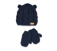 Chicco, Set mit Mütze und Handschuhen aus Baumwollstrick, Winteraccessoires für Neugeborene und Babys, Designed in Italy