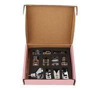 CHICIRIS 11-teiliges Nähmaschinen-Nähfuß-Set, Multifunktionales Metall-Pressfuß-Set für Professionelles Handwerk, mit 11 Zubehörteilen für die Meisten Haushaltsnähmaschinen (-teiliges rosafarbenes