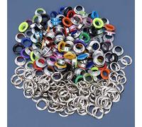CHICIRIS 200 Stück Bunte Metall-Ösen-Ösen für -Handwerk, Schuhe, Kleidung, Dekoration, 8 Mm, 10 Mm, Eisen (Eisen 2)