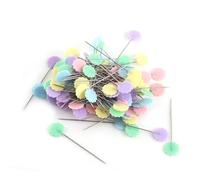 CHICIRIS DIY-Näh-Patchwork-Stecknadeln, Quilt-Werkzeug mit 100 Stück Knöpfen, Fliege, Blume 1 und Blume 2, Feste Positionierungsnadeln für Nähzubehör aus Kunststoff und Edelstahl (Kunststoff +