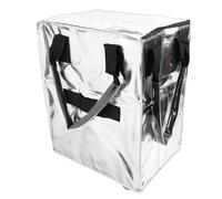 CHICIRIS Zusammenklappbarer Einkaufswagen, Stoff-Einkaufswagen, Tragbare Rolltasche mit Drehbaren Rädern, Ideal für Einkäufe und Wäsche (Silver)