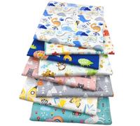 Chickwin 8 Stück Stoffe zum Nähen Patchwork Stoffreste zum Nähen Quilten DIY Dekoration Basteln Handwerken Reine Baumwolle Stoff Bedruckte Mustern Stoffpakete (Tier E,25x25cm)
