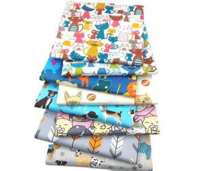 Chickwin 8 Stück Stoffe zum Nähen Patchwork Stoffreste zum Nähen Quilten DIY Dekoration Basteln Handwerken Reine Baumwolle Stoff Bedruckte Mustern Stoffpakete (Tier F,20x25cm)