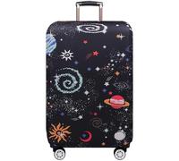 Chickwin Elastische kofferhülle, Kofferschutzhülle Passend für 18-32 Zoll Koffer Schutzhülle Reise Waschbare Staubdichte Kofferüberzug Drucken Trolley Kofferschutz (Meteor,S)