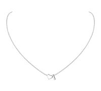 ChicSilver Silber Kette für Damen, 925 Buchstabe Halskette mit Herz, Kleine Herz Kette mit Letter I Anhänger, Modeschmuck für Valentinstag Muttertag