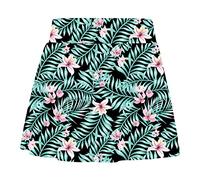 CHICTRY Hawaii Baderock Kinder Mädchen Falten Mini Schwimmrock Stretch Motiv High Waist Badekleid Bikini Kleid Schnelltrocknend Sommer Beachwear Rosa Lilie 158-164
