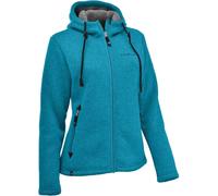 Chieming Strickfeecejacke + Kaapuze Damen türkis 38