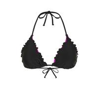 CHIEMSEE Bikini-Top im gerüschten Triangel-Stil, schwarz, 38 A/B 19-3911 Black Beauty