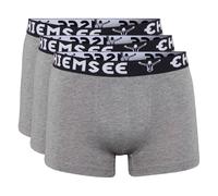 CHIEMSEE Herren Boxershorts, 3er Pack - Shorts, Logobund, einfarbig Grau L