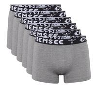 CHIEMSEE Herren Boxershorts, 6er Pack - Shorts, Logobund, einfarbig Grau S