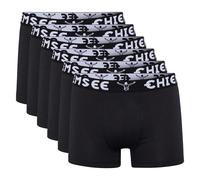 CHIEMSEE Herren Boxershorts, 6er Pack - Shorts, Logobund, einfarbig Schwarz / 6XL 6XL Schwarz
