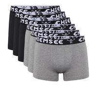 CHIEMSEE Herren Boxershorts, 6er Pack - Shorts, Logobund, einfarbig Schwarz/Grau XXL