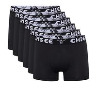 CHIEMSEE Herren Boxershorts, 6er Pack - Shorts, Logobund, einfarbig Schwarz XL