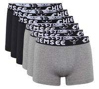 CHIEMSEE Herren Boxershorts, 6er Pack - Shorts, Logobund, einfarbig XXL Schwarz/Grau