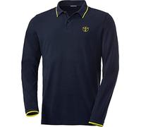 Chiemsee Herren Poloshirt Langarm, 100% Baumwolle, bequemes Polo mit lässigem Kragen, leichtes Langarmshirt, atmungsaktiv & luftdurchlässig, Marine, Gr. M