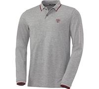 Chiemsee Herren Poloshirt Langarm, 100% Baumwolle, bequemes Polo mit lässigem Kragen, leichtes Langarmshirt, atmungsaktiv & luftdurchlässig, Grau, Gr. 3XL
