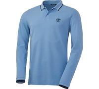 Chiemsee Herren Poloshirt Langarm, 100% Baumwolle, bequemes Polo mit lässigem Kragen, leichtes Langarmshirt, atmungsaktiv & luftdurchlässig, Hellblau, Gr. L